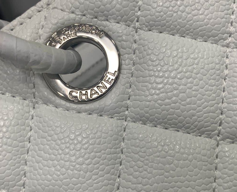 [REP 1:1] Chain Tote Shoulder Bag Black/White For Women 13in / 33cm A50995