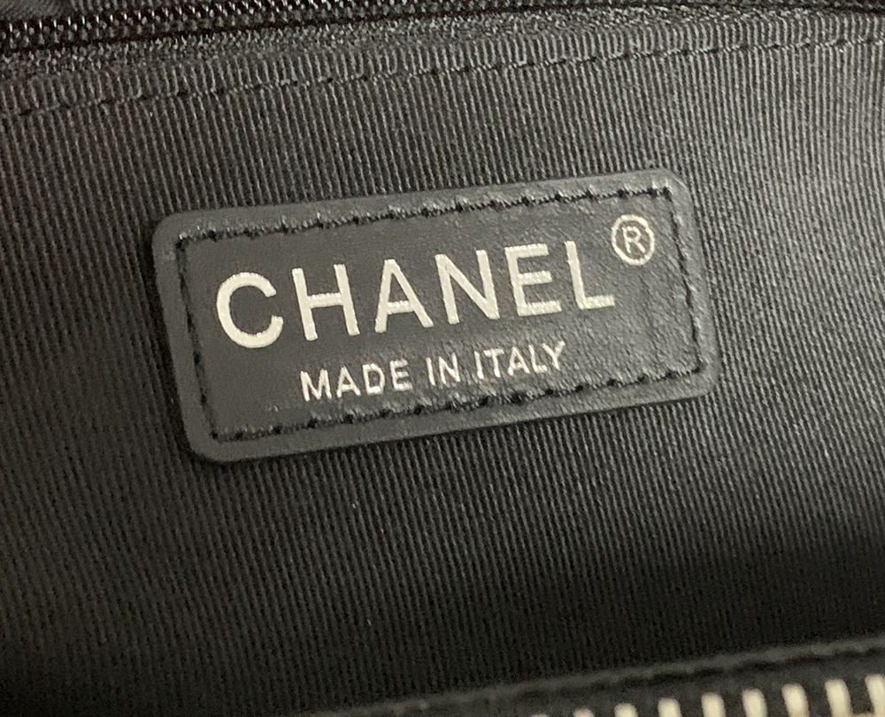 [REP 1:1] Chain Tote Shoulder Bag Black/White For Women 13in / 33cm A50995