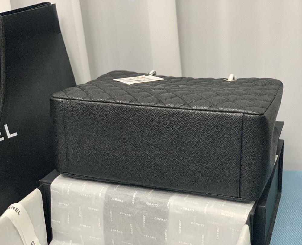 [REP 1:1] Chain Tote Shoulder Bag Black/White For Women 13in / 33cm A50995