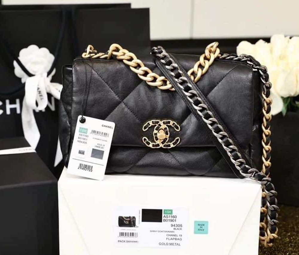[REP 1:1] Chanel 19 Handbag 26cm Black For Women AS1160 B04852 94305