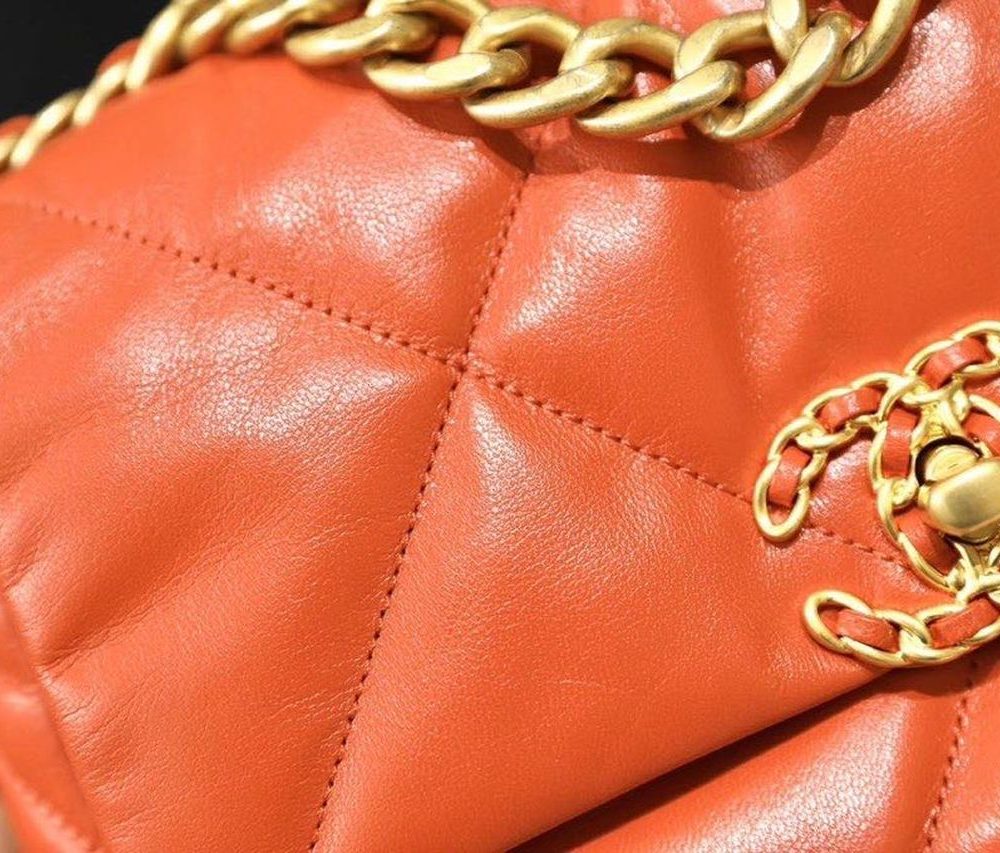 [REP 1:1] Chanel 19 Handbag 26cm Orange For Women AS1160