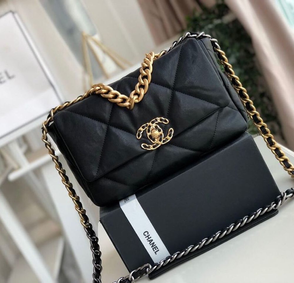 [REP 1:1] Chanel 19 HandBag Black For Women 10.1in/26cm AS1160