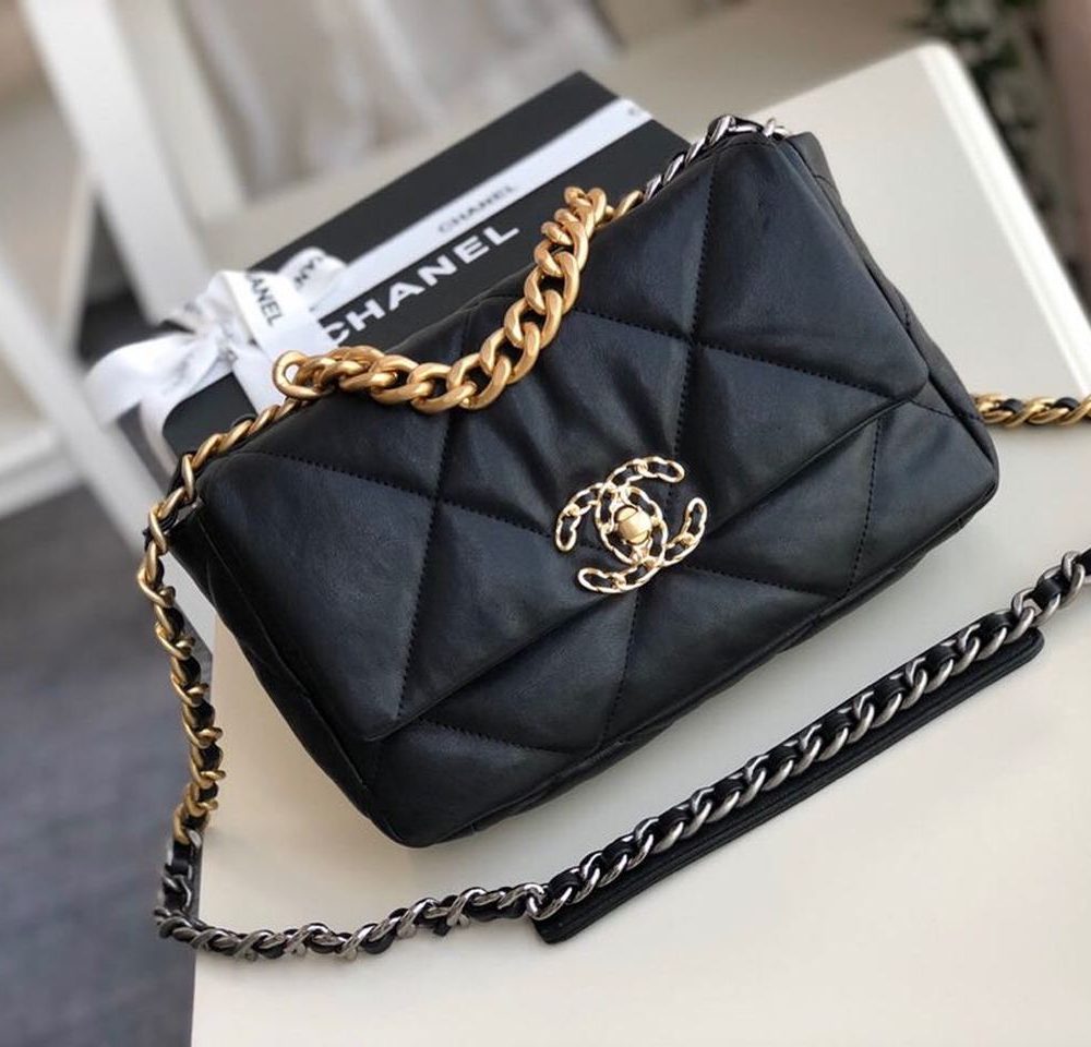 [REP 1:1] Chanel 19 HandBag Black For Women 10.1in/26cm AS1160