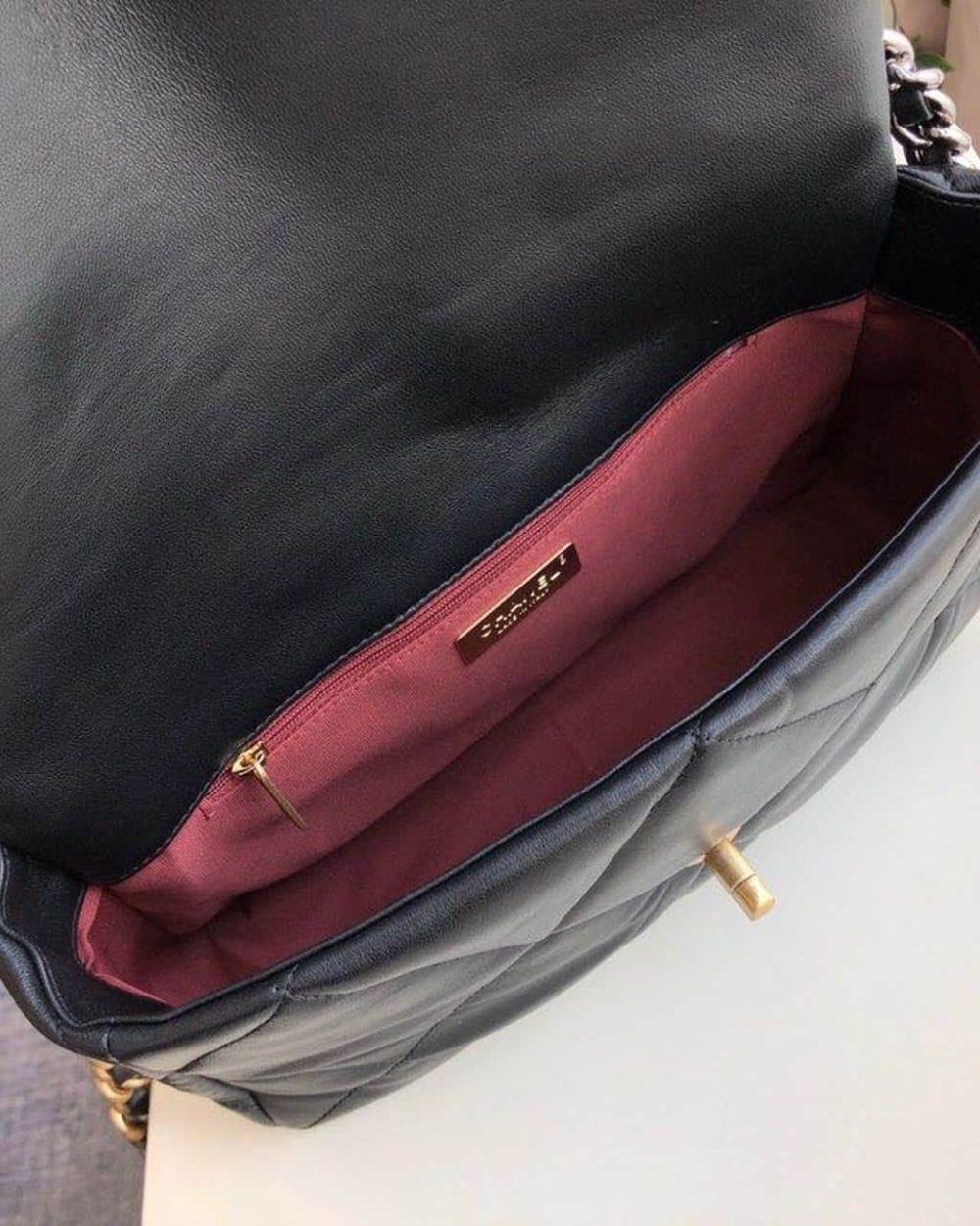 [REP 1:1] Chanel 19 HandBag Black For Women 11.8in/30cm