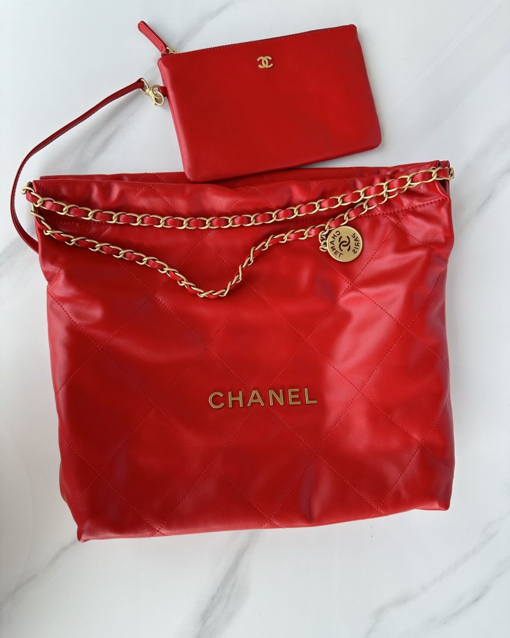 [REP 1:1] Chanel 22 Handbag Red/Pink For Women 39cm / 15.3in AS3261