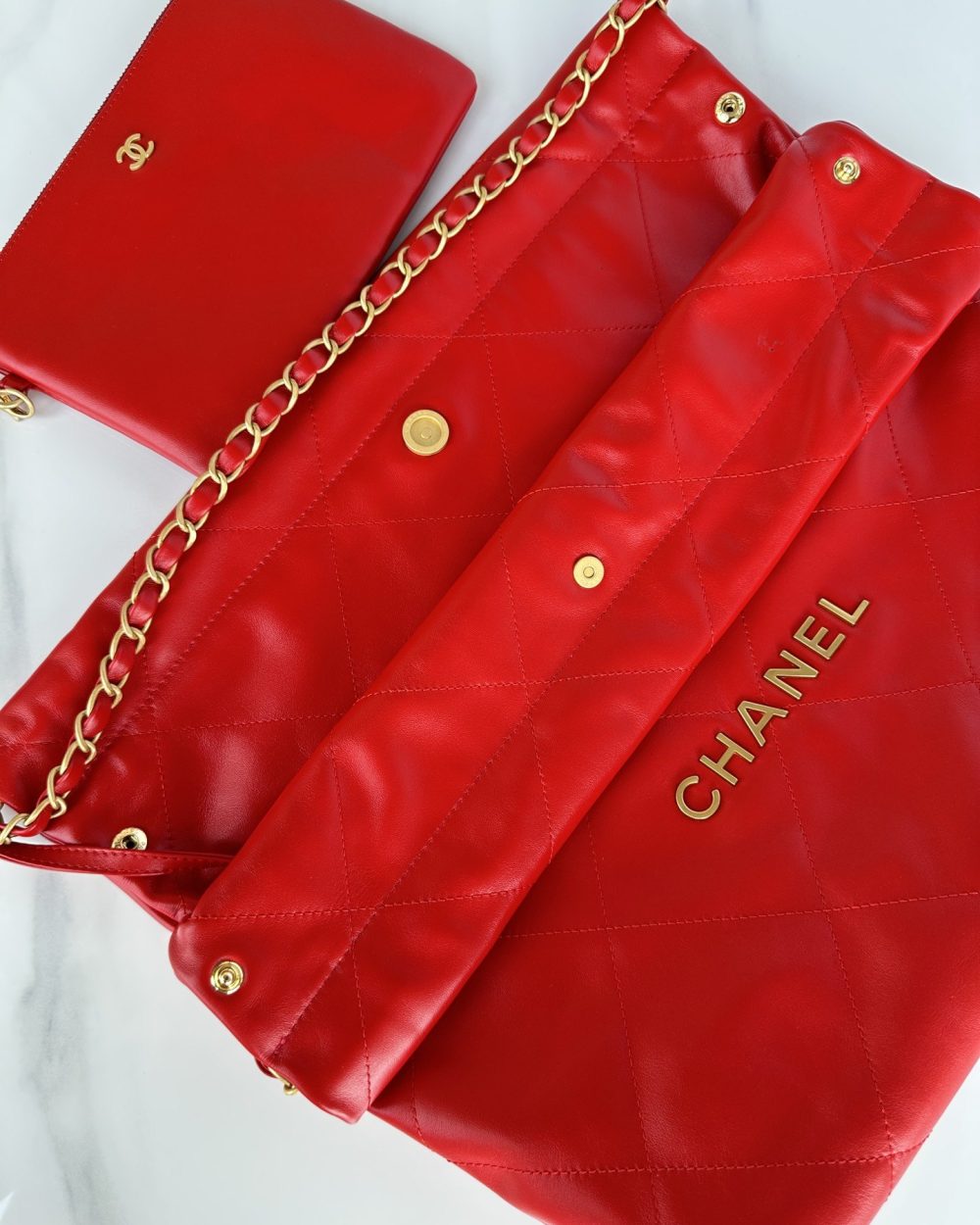 [REP 1:1] Chanel 22 Handbag Red/Pink For Women 39cm / 15.3in AS3261