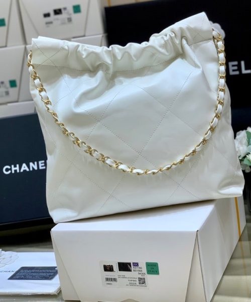 [REP 1:1] Chanel 22 Handbag White For Women 14.4in/37cm AS3261 B08038 10601