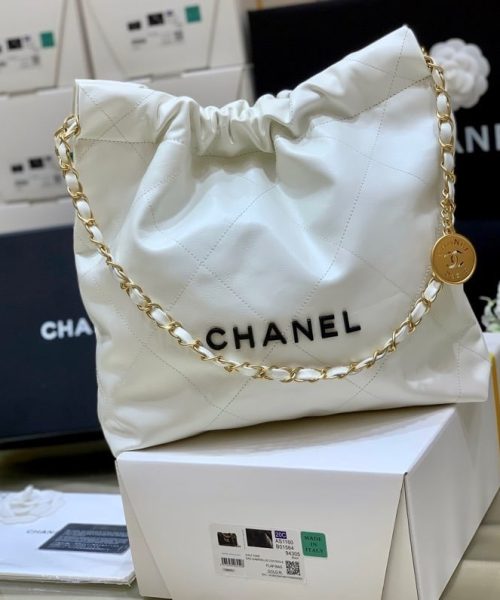 [REP 1:1] Chanel 22 Handbag White For Women 14.4in/37cm AS3261 B08038 10601