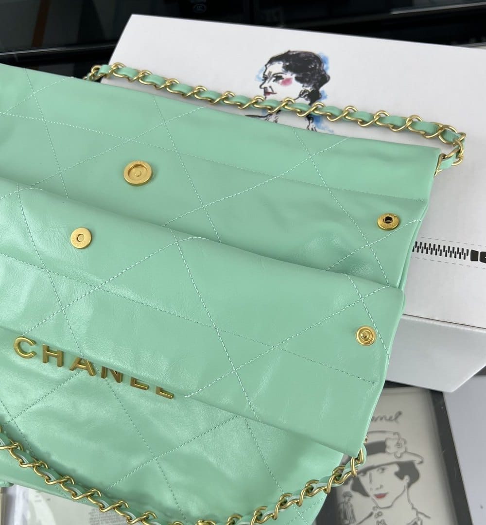 [REP 1:1] Chanel 22 Medium Handbag Yellow/Grey/Brown/Dark Blue/Pink/Jade Green/White For Women 37cm / 14.5in