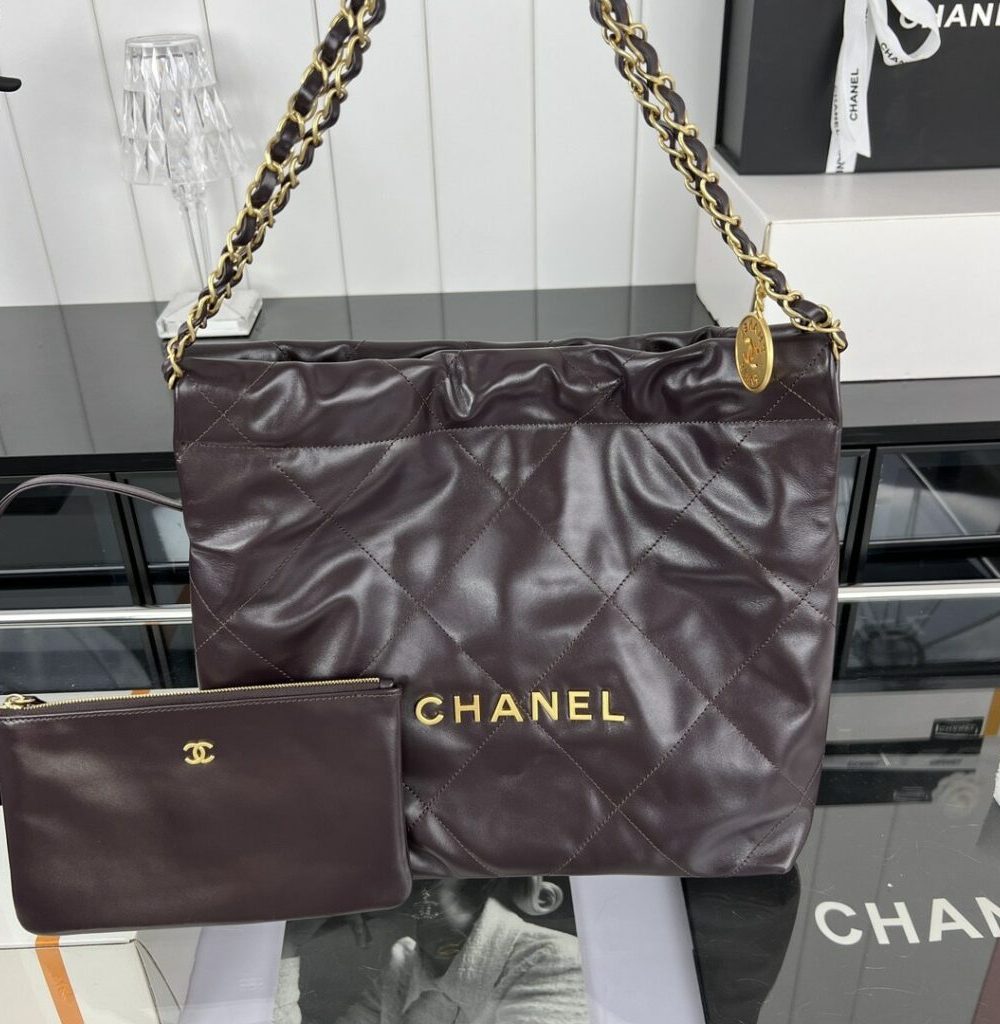 [REP 1:1] Chanel 22 Medium Handbag Yellow/Grey/Brown/Dark Blue/Pink/Jade Green/White For Women 37cm / 14.5in