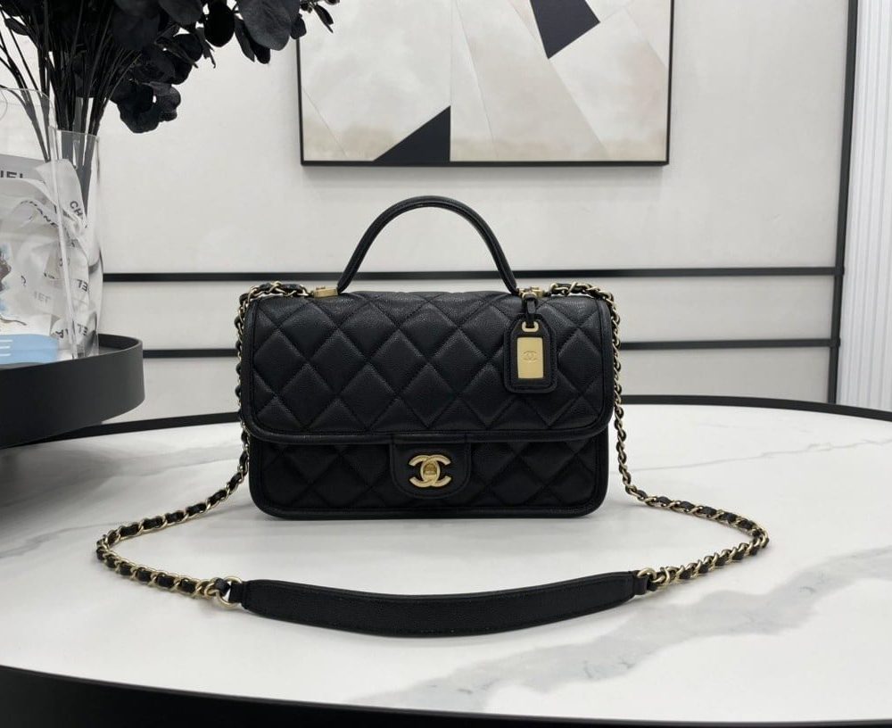 [REP 1:1] Chanel AS3653 22K Bag Black For Women, Women's Bags 9.8in/25cm