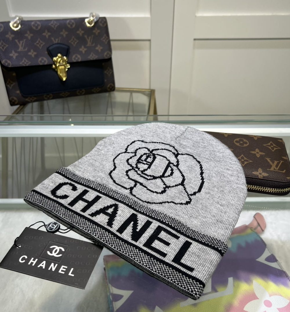 Chanel Beanie In Grey