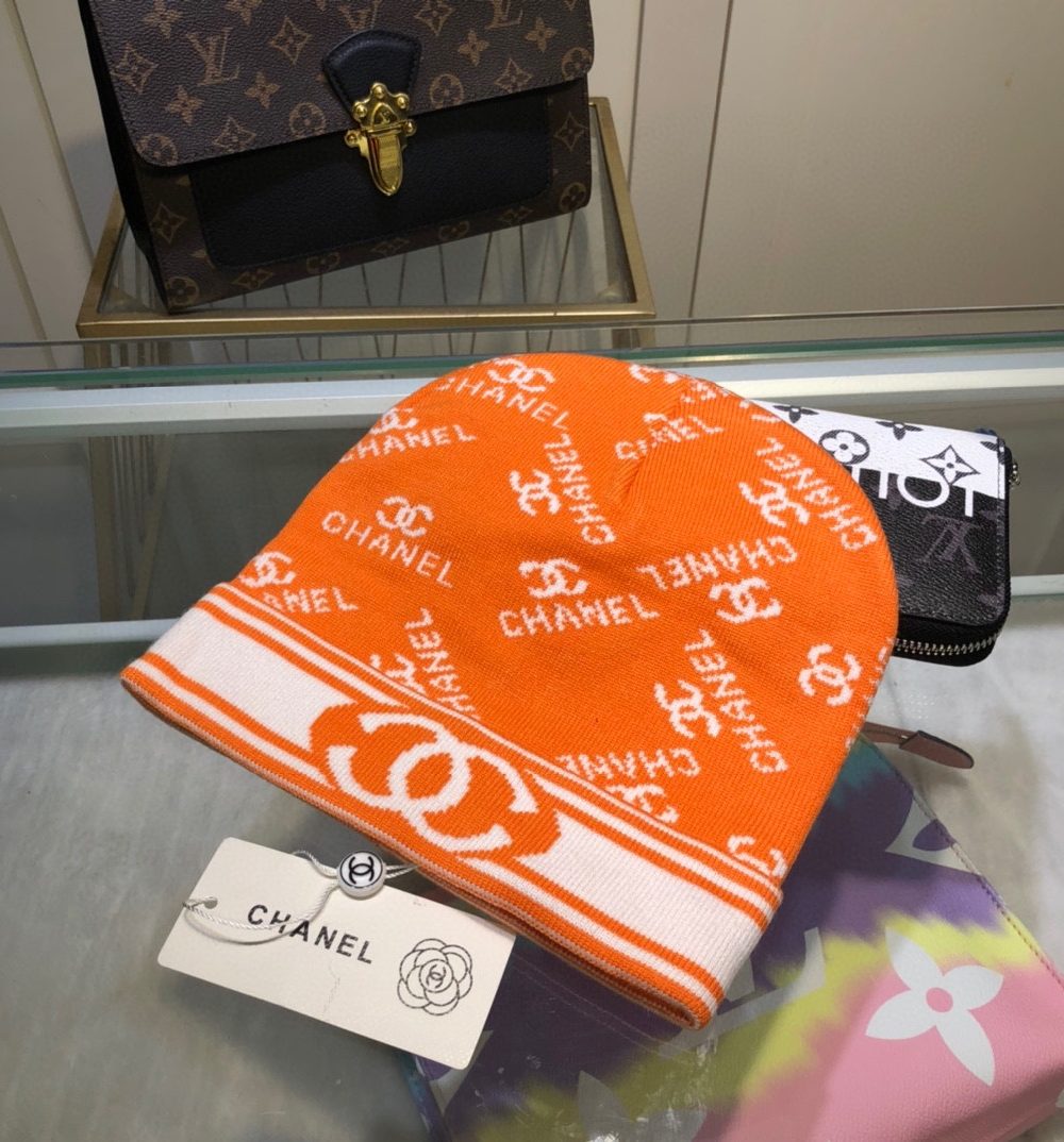 Chanel Beanie In Orange