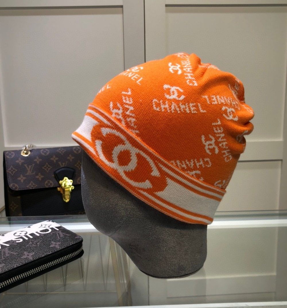 Chanel Beanie In Orange