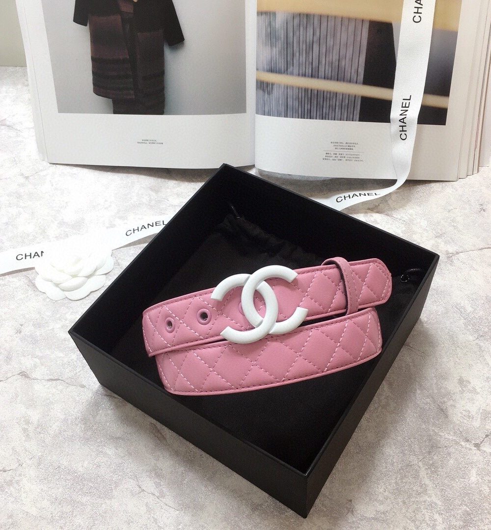 1:1 Replica Chanel Belt Quilted With Double C Buckle Pink With Silver Hardware Women Belt
