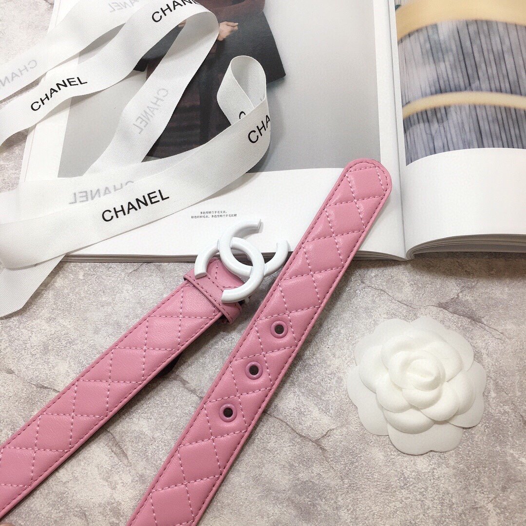 1:1 Replica Chanel Belt Quilted With Double C Buckle Pink With Silver Hardware Women Belt - Image 2