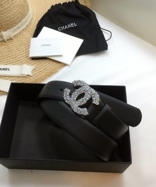 1:1 Replica Chanel Belt With Beaded Buckle Black