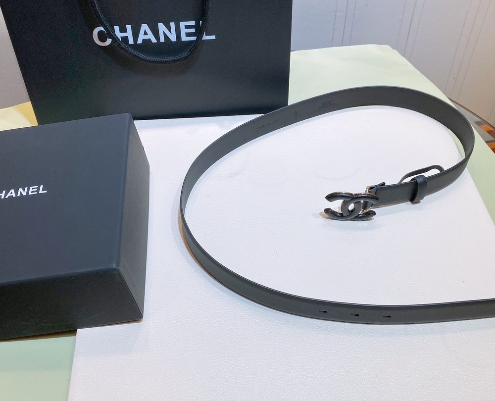 1:1 Replica Chanel Belt With Double C Buckle Black Black-Toned Metal Women Belt