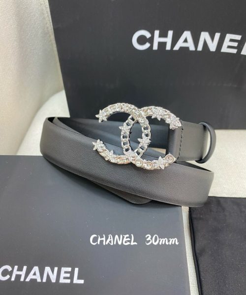 1:1 Replica Chanel Belt With Double C Buckle Black Women Belt