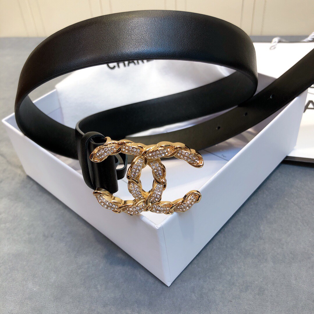 1:1 Replica Chanel Belt With Double C Buckle Black Women Belt - Image 4