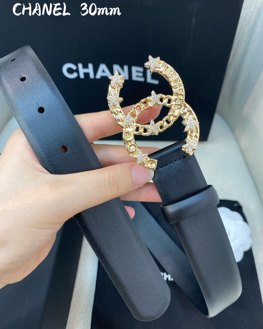 1:1 Replica Chanel Belt With Double C Buckle Black Women Belt