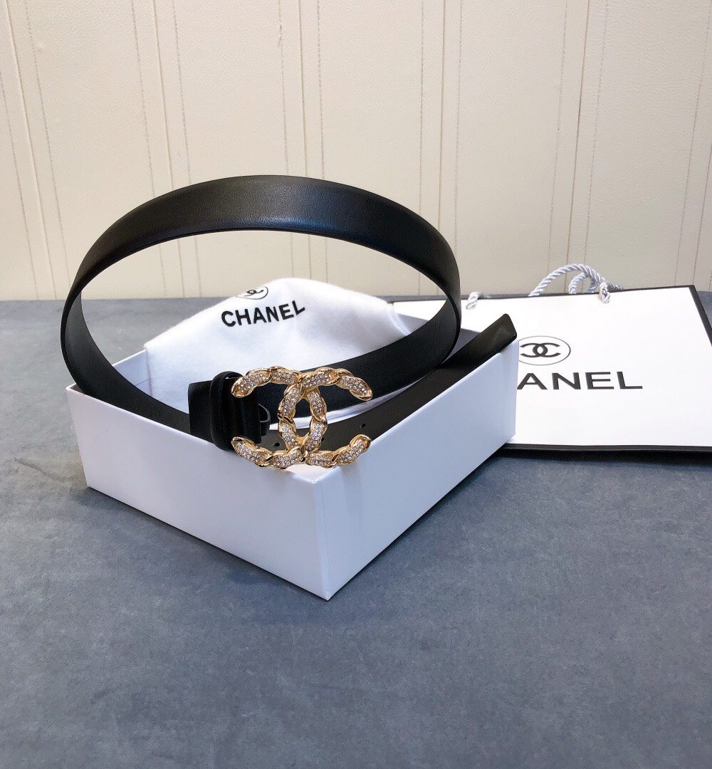1:1 Replica Chanel Belt With Double C Buckle Black Women Belt