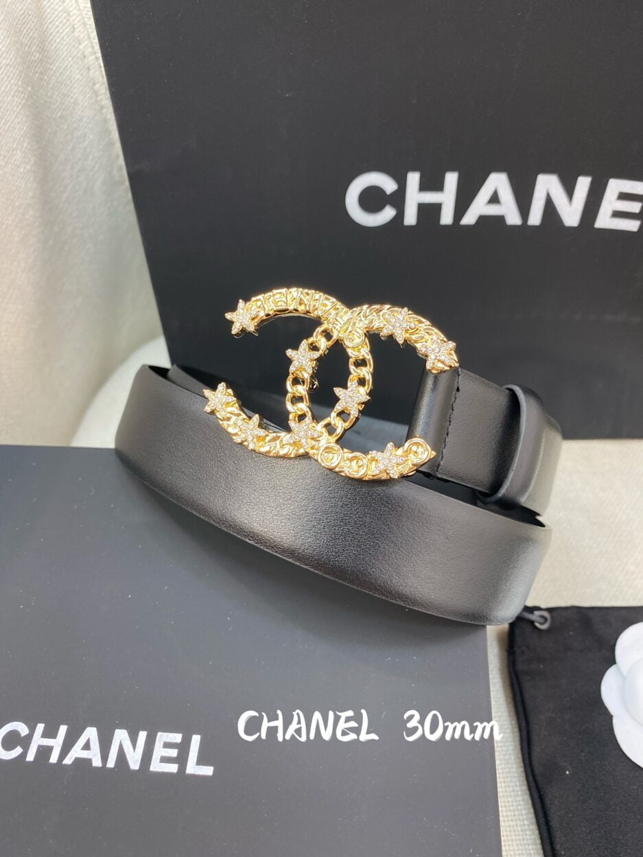 1:1 Replica Chanel Belt With Double C Buckle Black Women Belt - Image 7
