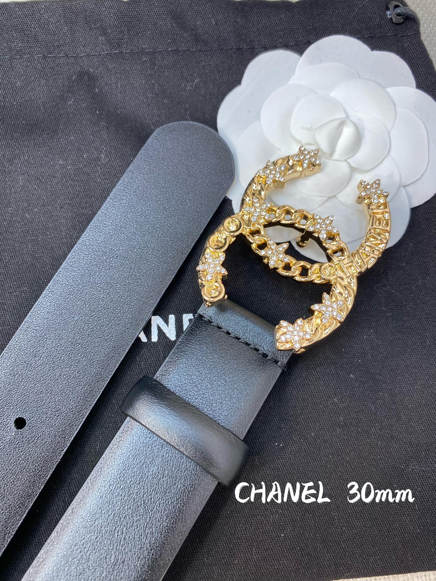 1:1 Replica Chanel Belt With Double C Buckle Black Women Belt - Image 3