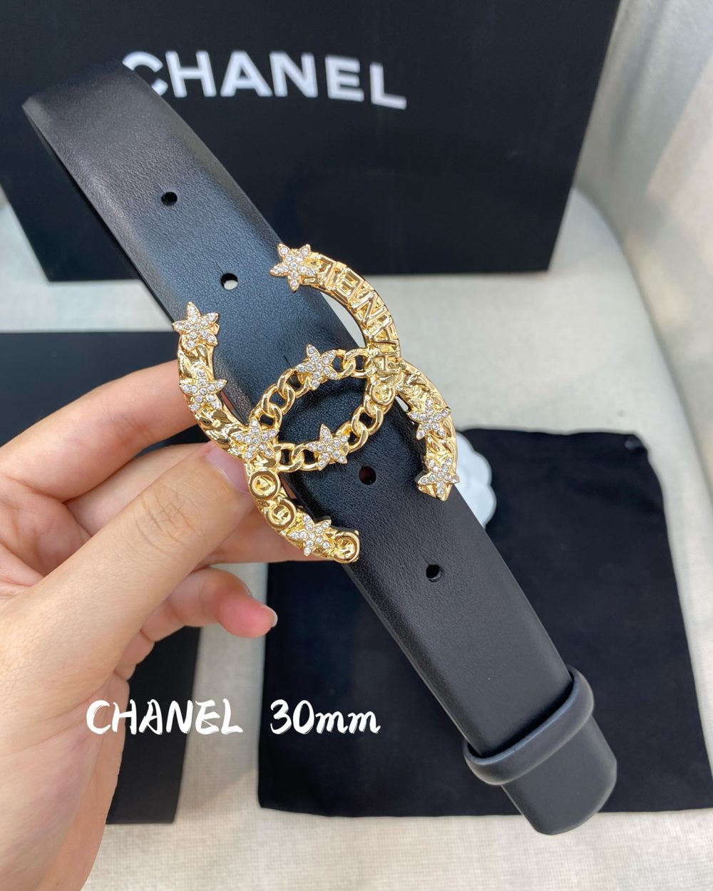 1:1 Replica Chanel Belt With Double C Buckle Black Women Belt