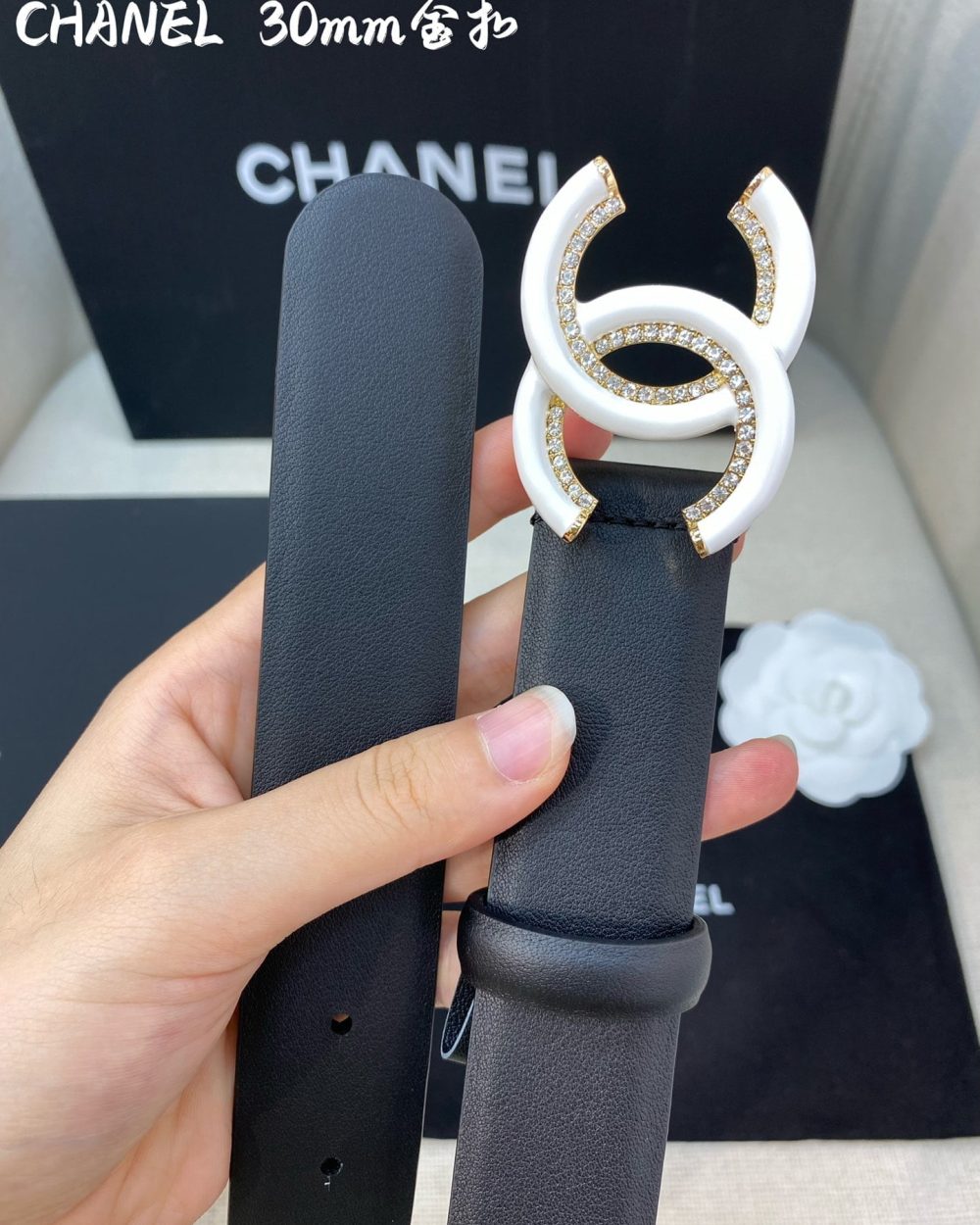1:1 Replica Chanel Belt With Double C Buckle Black Women Belt