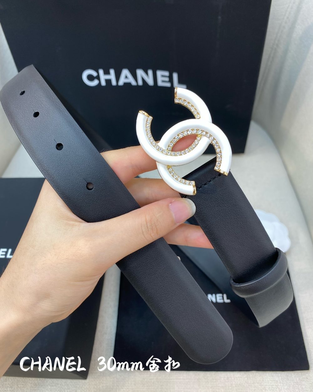 1:1 Replica Chanel Belt With Double C Buckle Black Women Belt