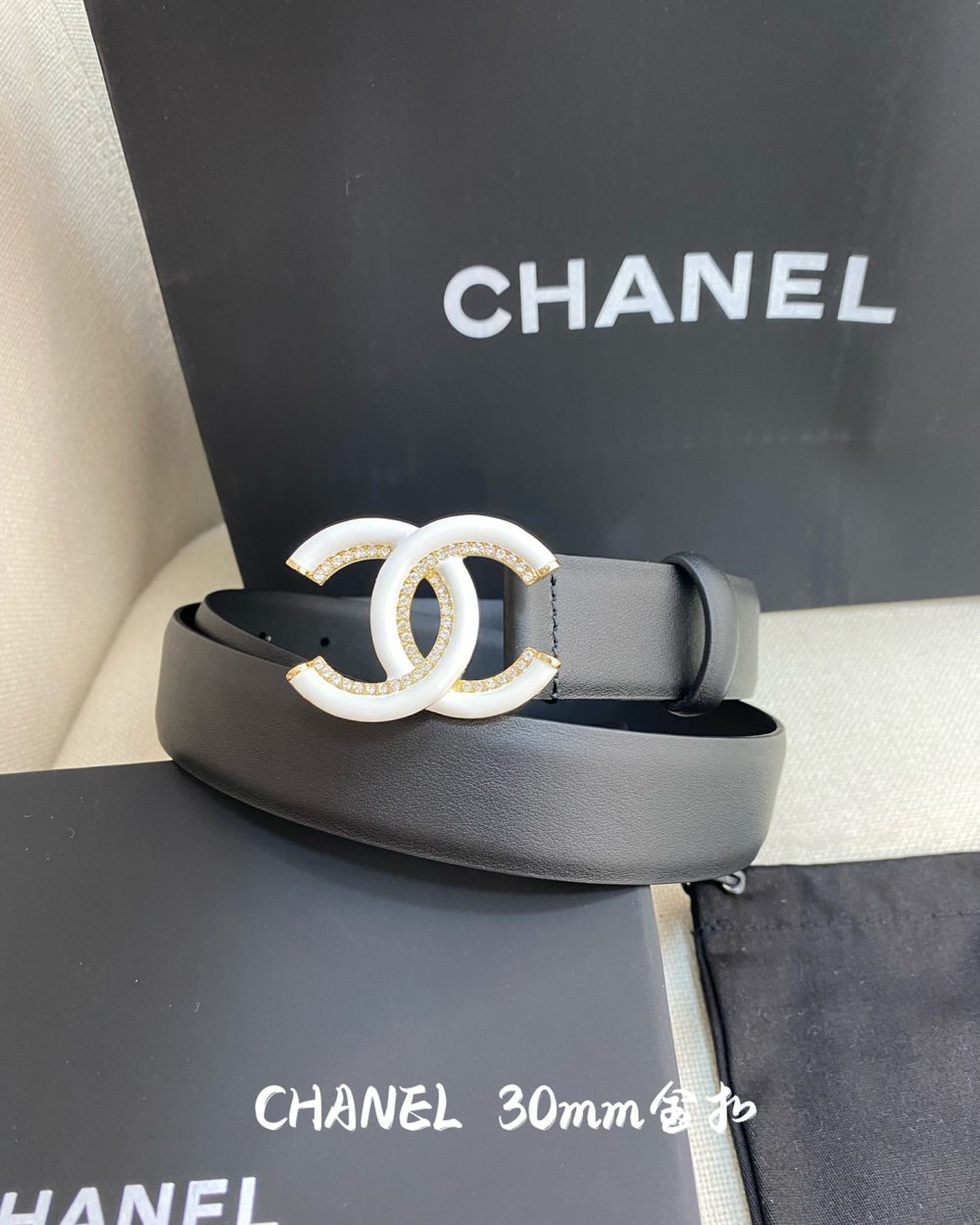 1:1 Replica Chanel Belt With Double C Buckle Black Women Belt