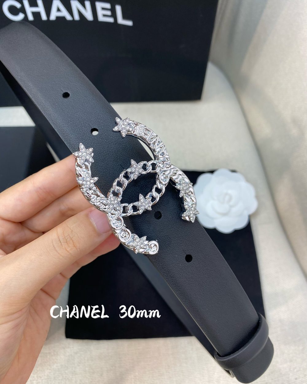 1:1 Replica Chanel Belt With Double C Buckle Black Women Belt