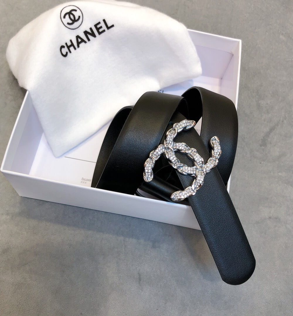 1:1 Replica Chanel Belt With Double C Buckle Black Women Belt