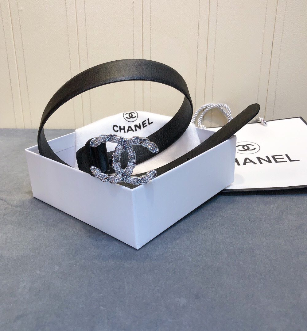 1:1 Replica Chanel Belt With Double C Buckle Black Women Belt