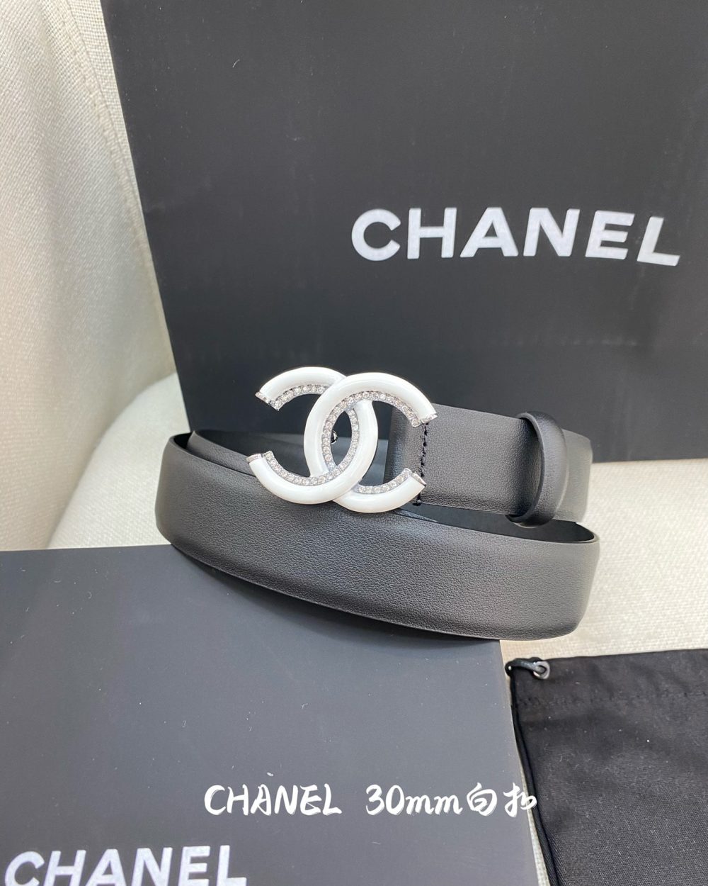 1:1 Replica Chanel Belt With Double C Buckle Black Women Belt