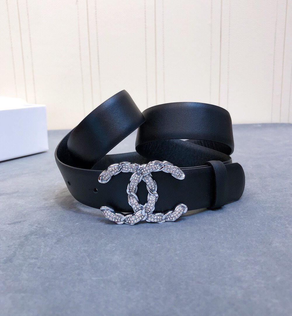 1:1 Replica Chanel Belt With Double C Buckle Black Women Belt