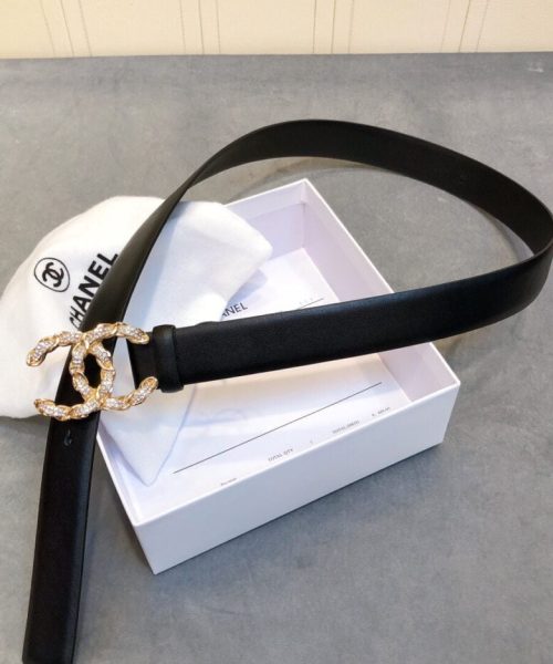 1:1 Replica Chanel Belt With Double C Buckle Black Women Belt