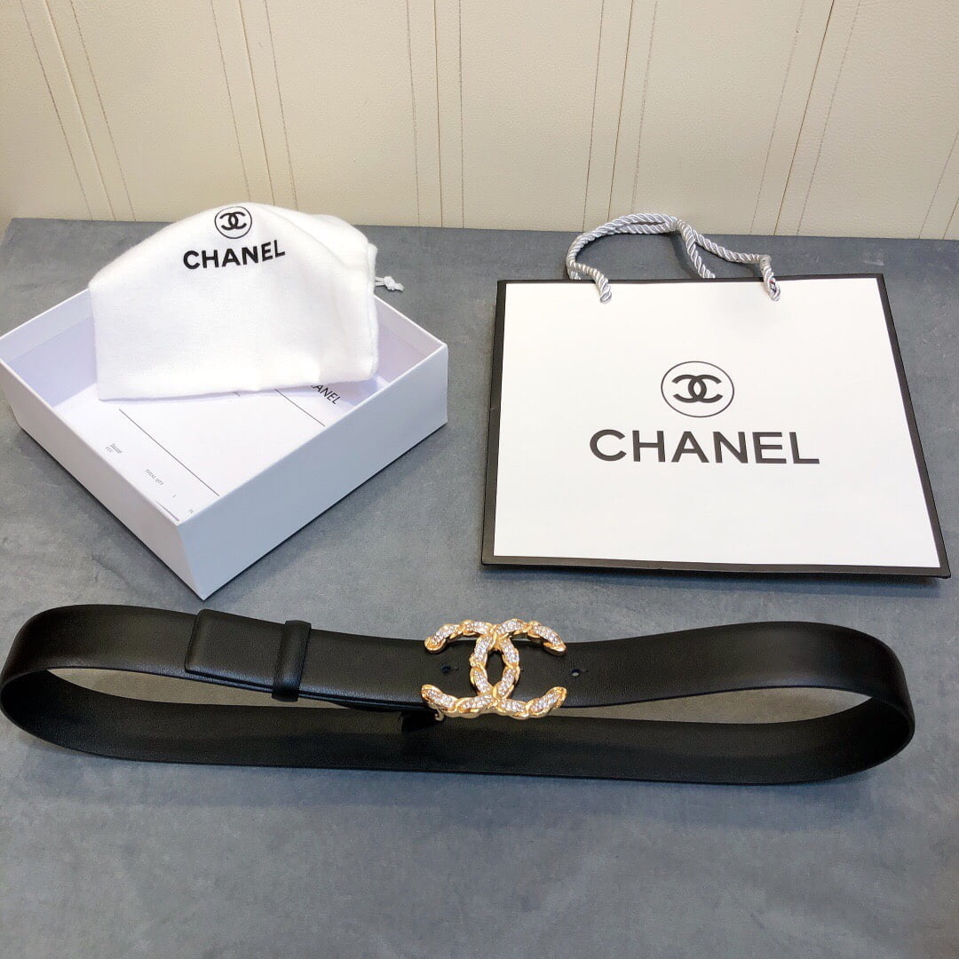 1:1 Replica Chanel Belt With Double C Buckle Black Women Belt - Image 6