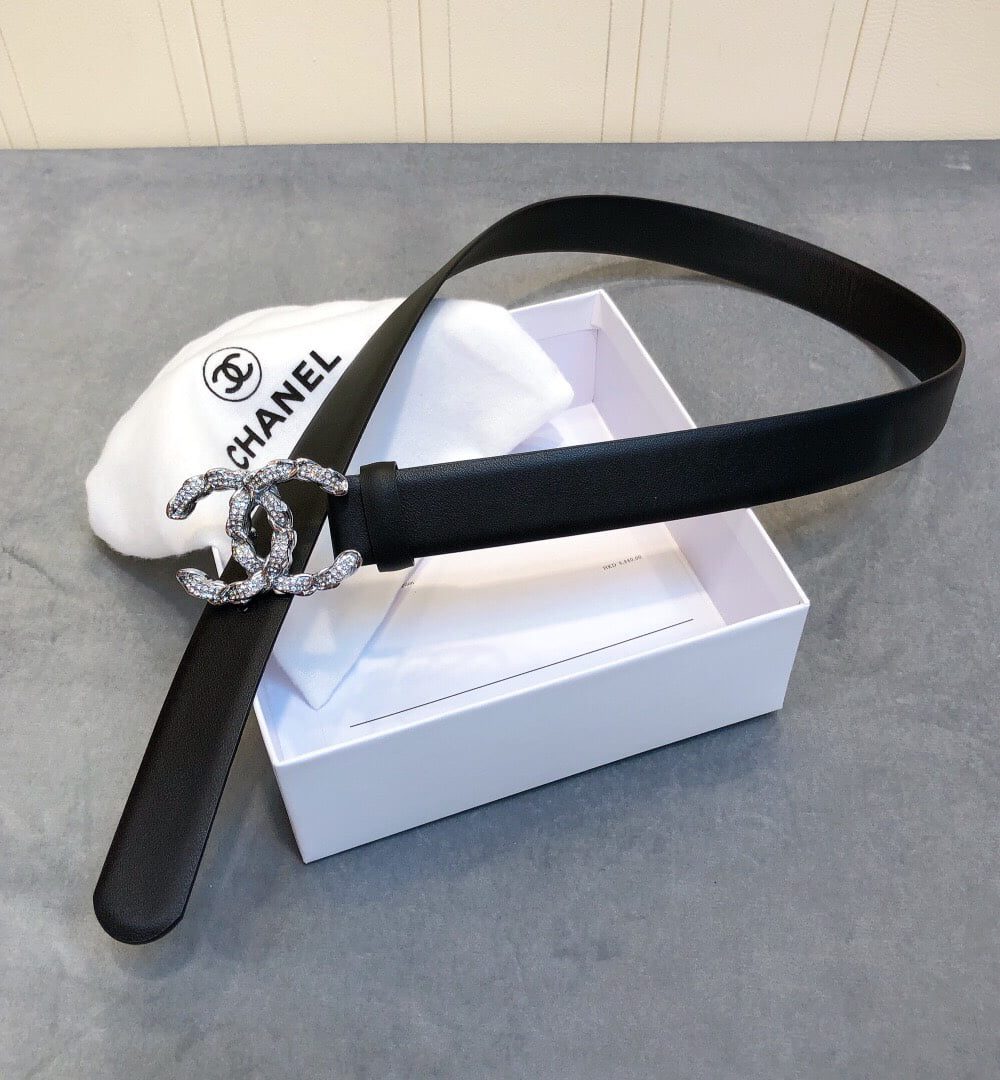 1:1 Replica Chanel Belt With Double C Buckle Black Women Belt