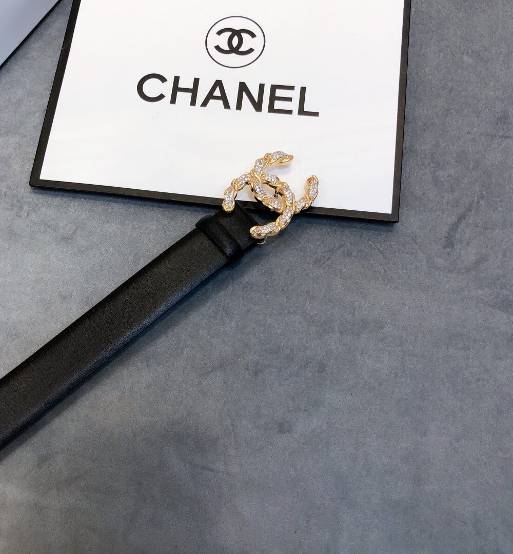 1:1 Replica Chanel Belt With Double C Buckle Black Women Belt