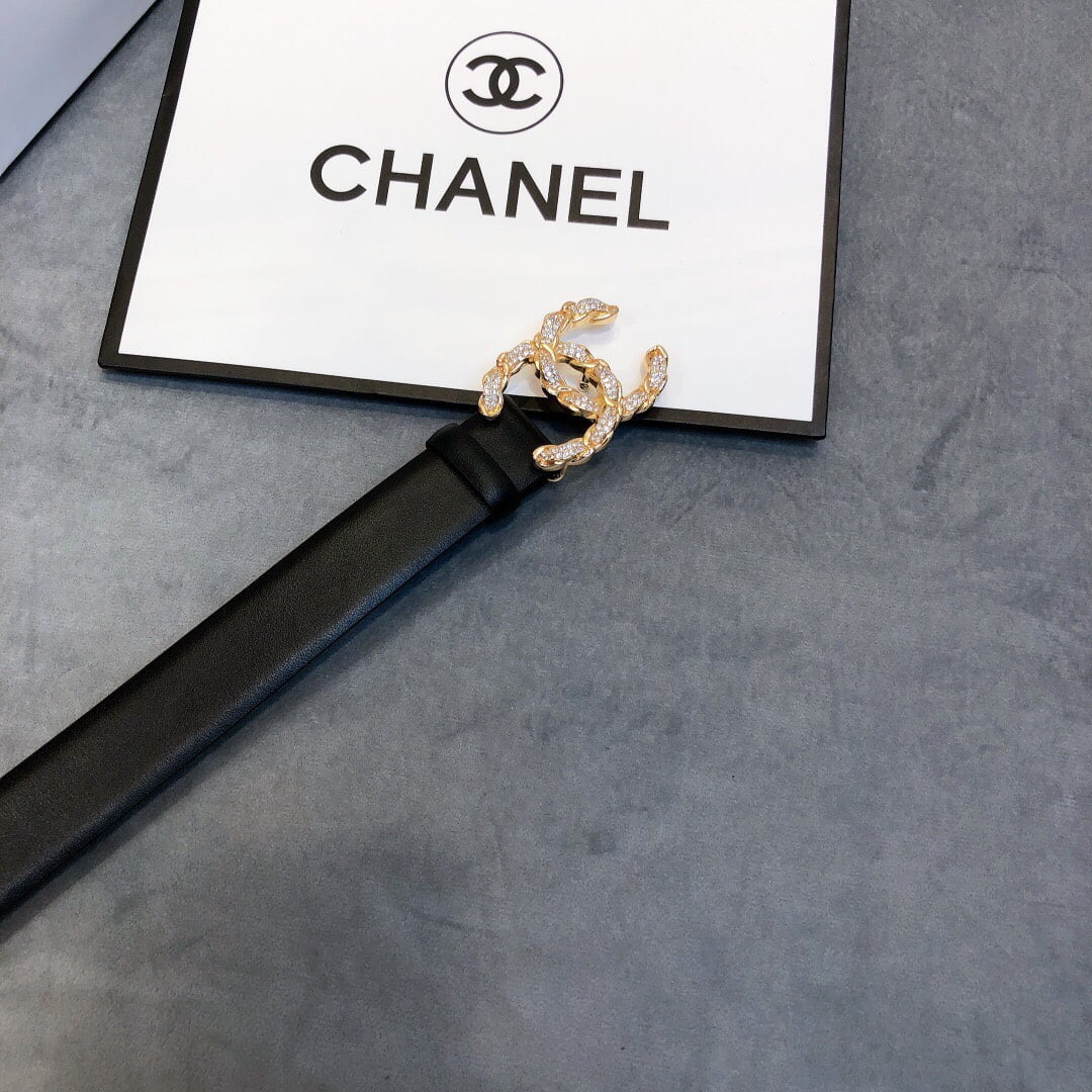 1:1 Replica Chanel Belt With Double C Buckle Black Women Belt - Image 2