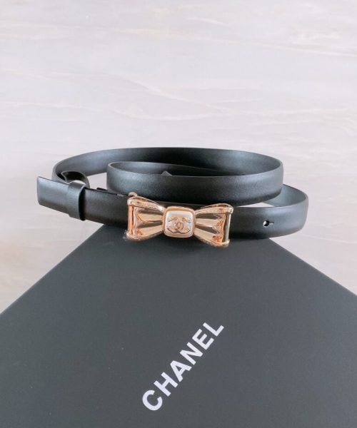1:1 Replica Chanel Belt With Ribbon Buckle Black Women Belt