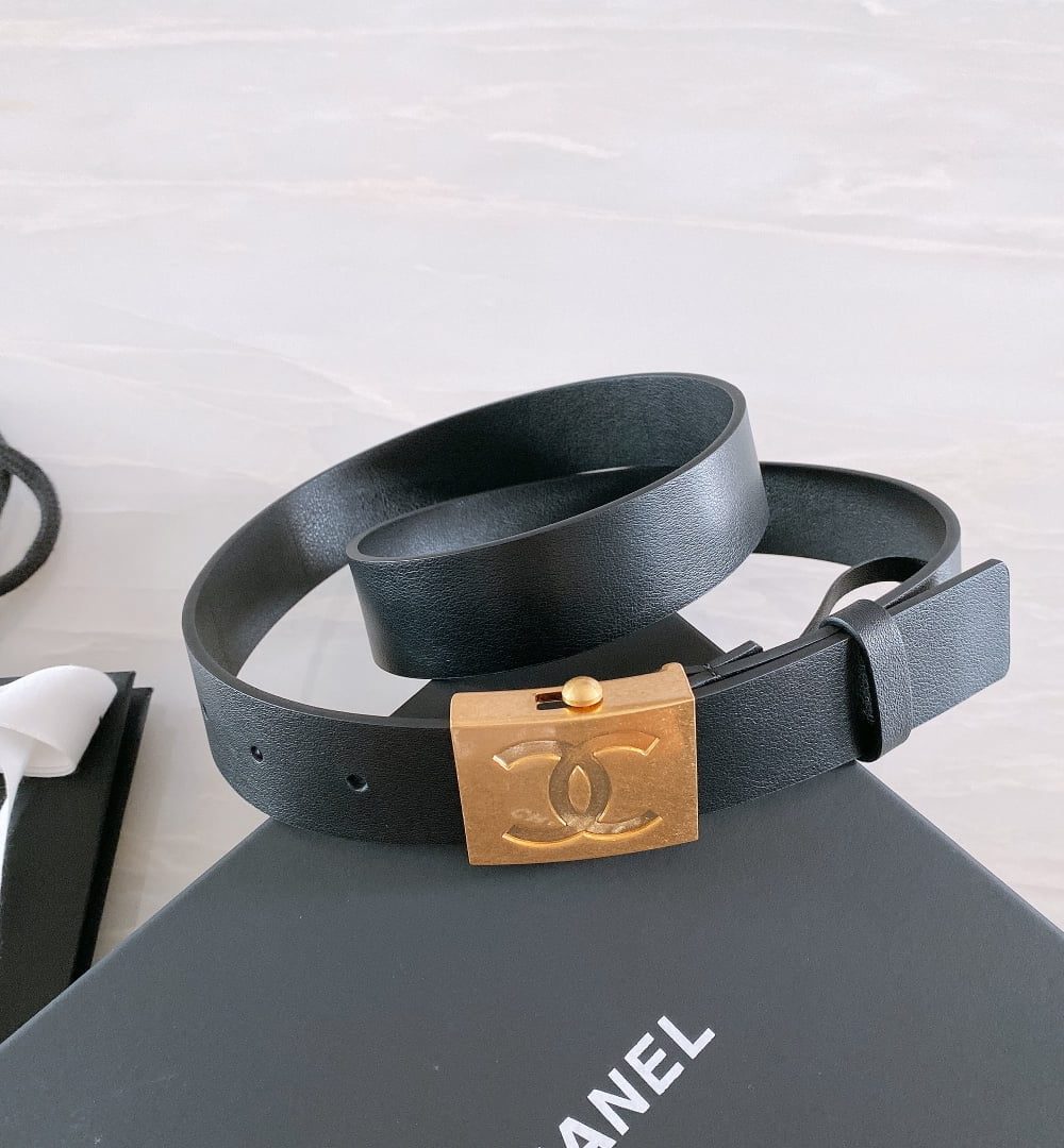 1:1 Replica Chanel Belt With Ribbon Buckle Black Women Belt