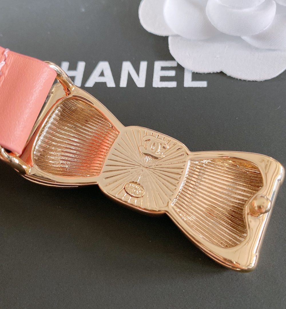1:1 Replica Chanel Belt With Ribbon Buckle Pink Women Belt