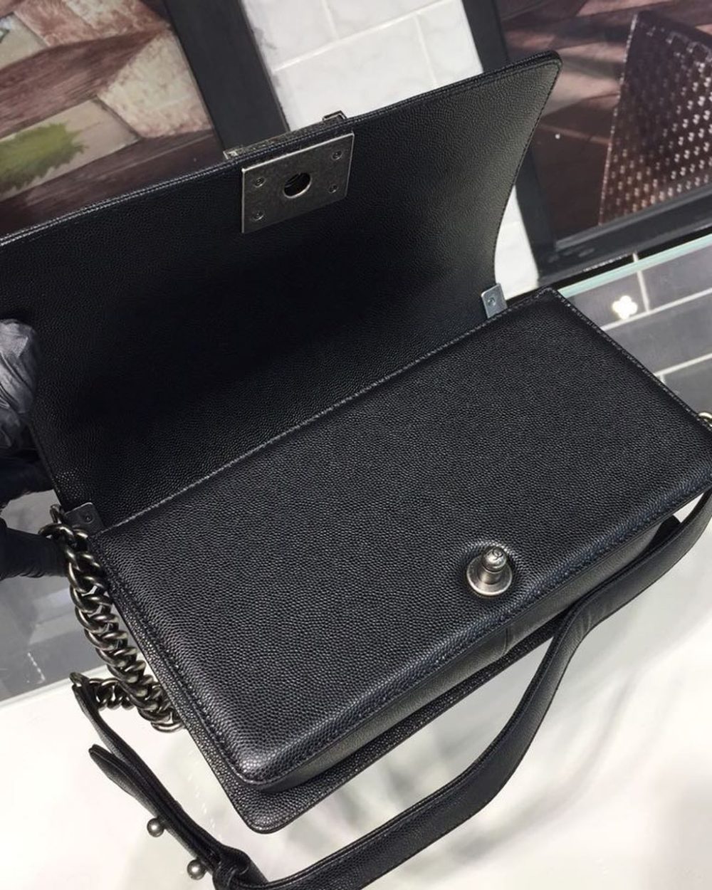 [REP 1:1] Chanel Boy Handbag Silver Hardware Black For Women, Women's Handbags, Shoulder And Crossbody Bags 9.8in/25cm A67086