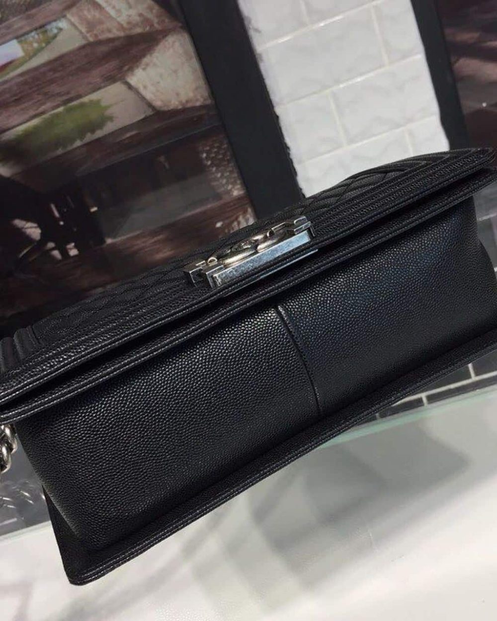 [REP 1:1] Chanel Boy Handbag Silver Hardware Black For Women, Women's Handbags, Shoulder And Crossbody Bags 9.8in/25cm A67086