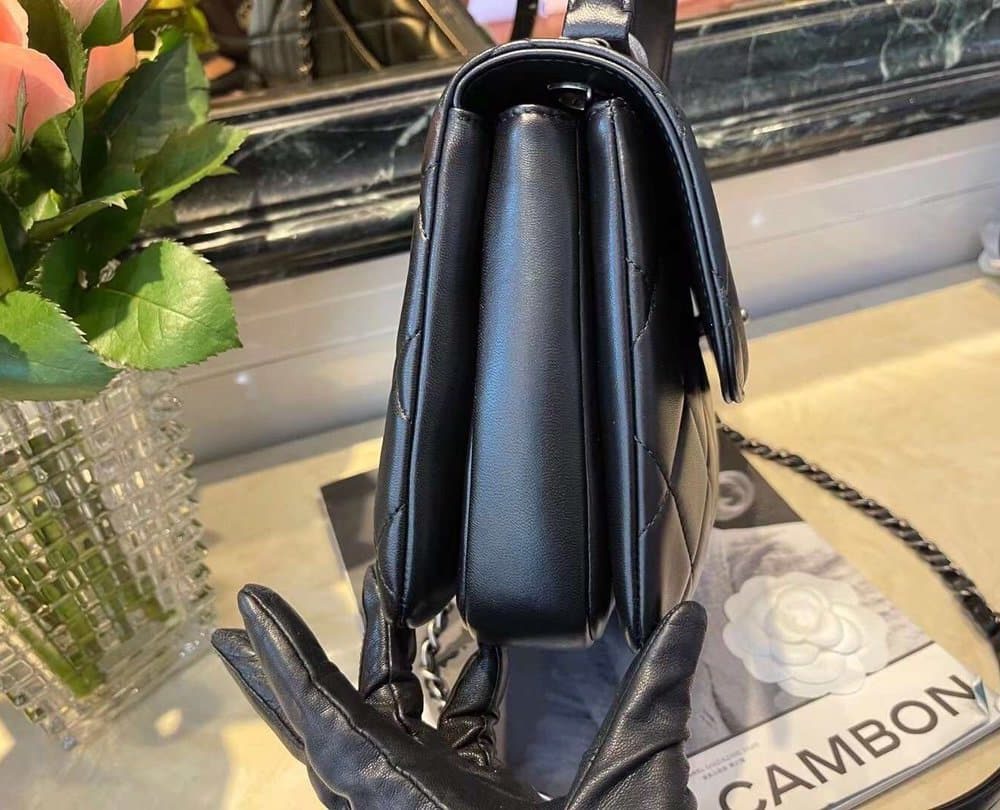 [REP 1:1] Chanel Classic Flap Bag Medal Hardware Black For Women 9.8in/25cm