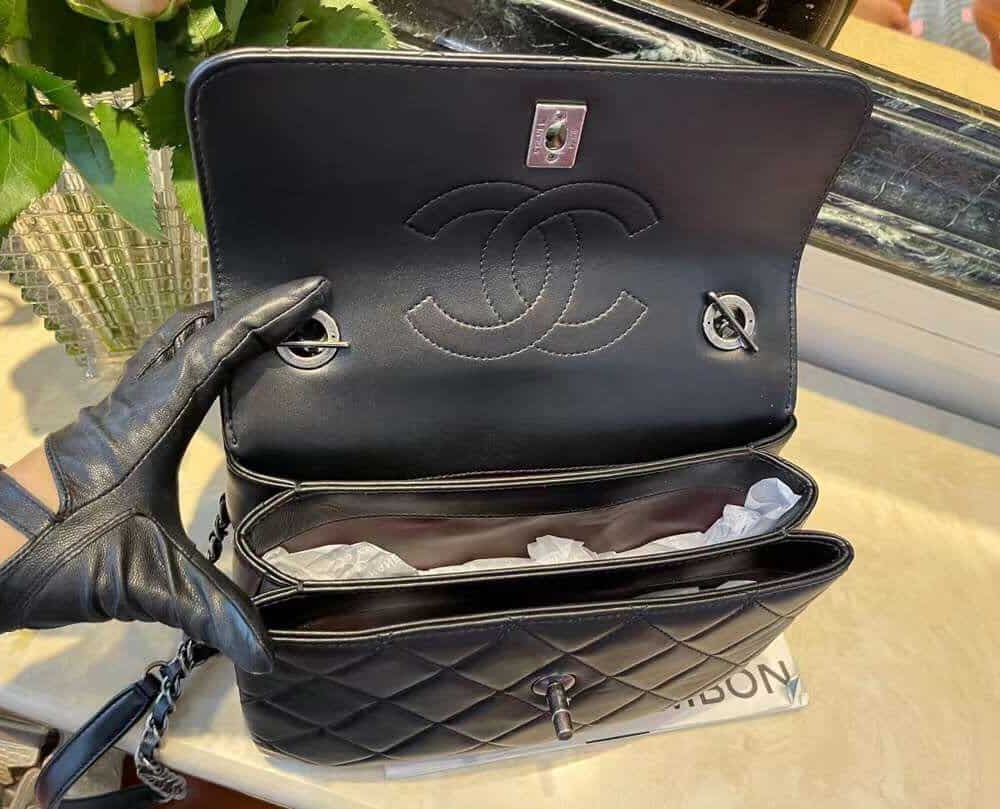 [REP 1:1] Chanel Classic Flap Bag Medal Hardware Black For Women 9.8in/25cm