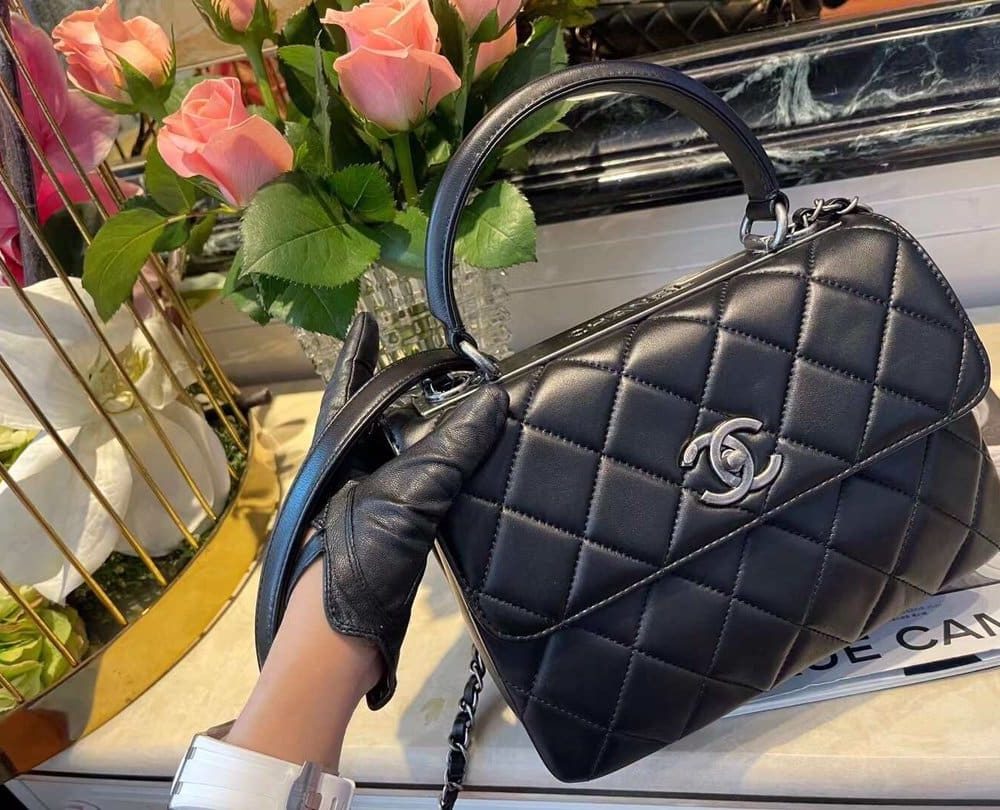 [REP 1:1] Chanel Classic Flap Bag Medal Hardware Black For Women 9.8in/25cm